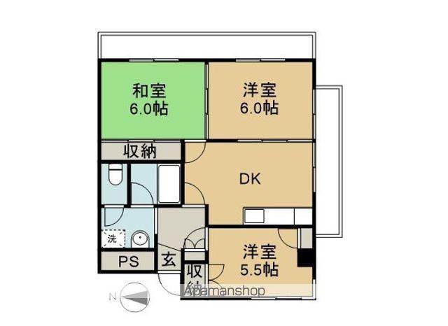 パークマンションアイワ(3LDK/3階)の間取り写真