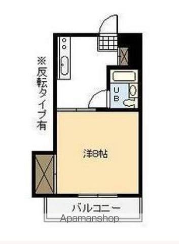 サンシャインPARTⅡ(1DK/3階)の間取り写真