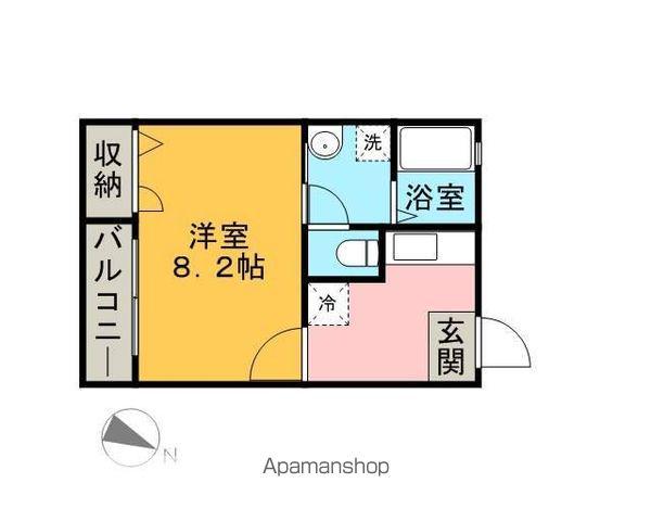 リブレア御井町(1K/2階)の間取り写真