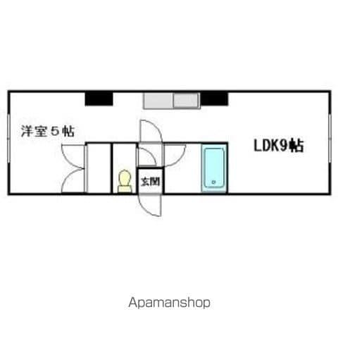 コーポかなやⅡ(1LDK/4階)の間取り写真