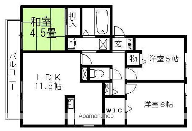 フラワーハウス(3LDK/2階)の間取り写真