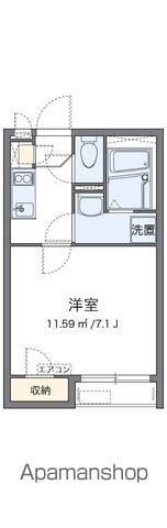 クレイノFREESIA(1K/1階)の間取り写真