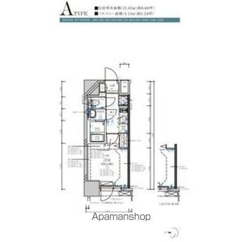 ディアレイシャス名古屋大須通(1K/9階)の間取り写真