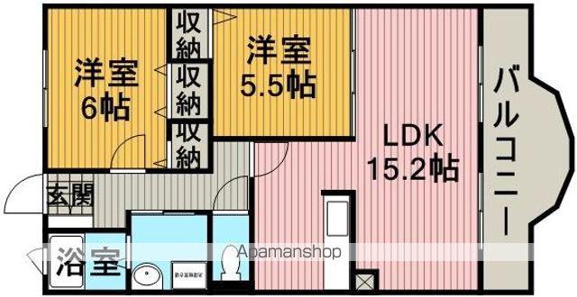 ハートフル アヴァンツァーレ(2LDK/2階)の間取り写真