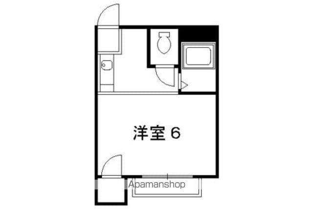 シャトープラティークI(1K/2階)の間取り写真