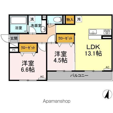 G MAISON A棟(2LDK/3階)の間取り写真