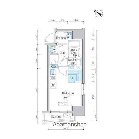 デュオフラッツ日本橋水天宮(ワンルーム/4階)の間取り写真