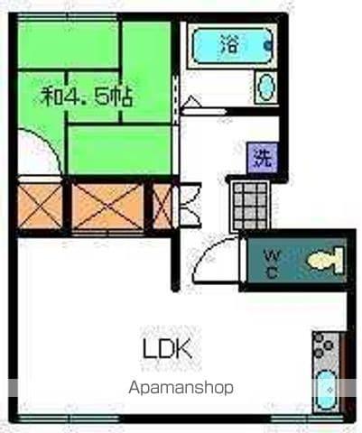 コーポミチ(1LDK/2階)の間取り写真