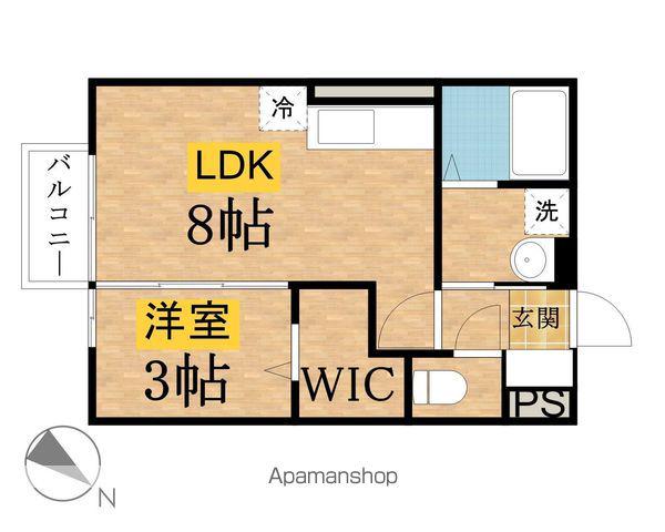 ウィスタリア・モナリエ(1LDK/2階)の間取り写真