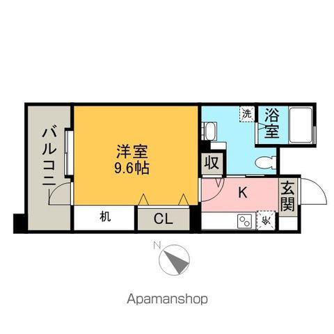 アントゥール薬院(1K/10階)の間取り写真