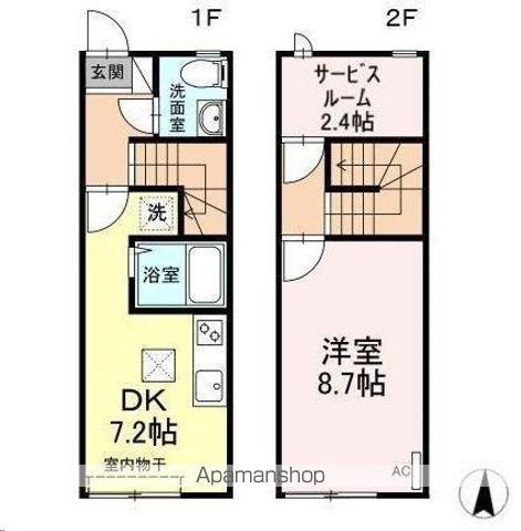 シンフォニー　Ⅰ(1SDK)の間取り写真