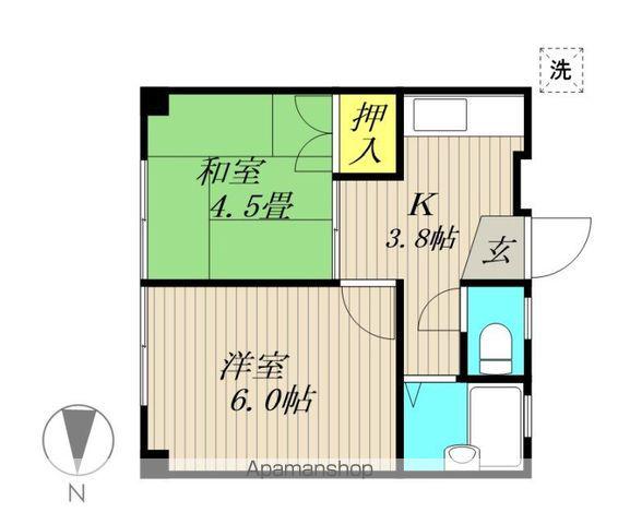 岩井マンション(2K/2階)の間取り写真