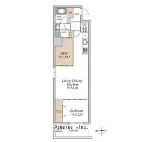 GLAM STELLA松屋町(1SLDK/6階)の間取り写真