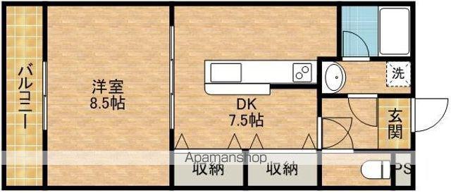 セントジョセフA(1DK/1階)の間取り写真