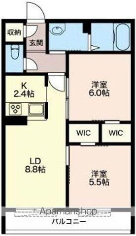 ハイム松風(2LDK/3階)の間取り写真