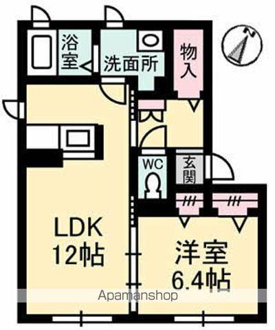 シャーメゾン原田(1LDK/1階)の間取り写真