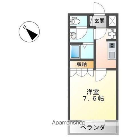 メゾフォルテ(1K/1階)の間取り写真