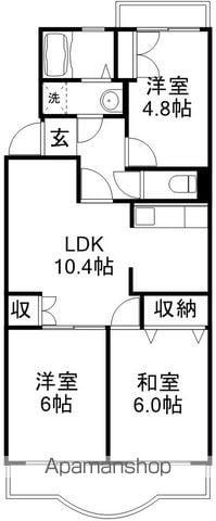 セントーサ西習志野2(3LDK/3階)の間取り写真