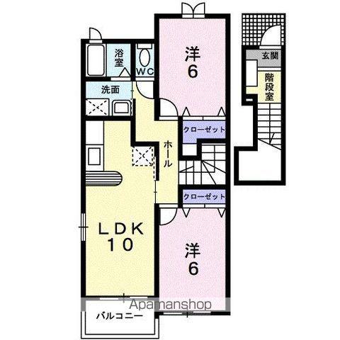 ヴィータ・リベラ国分寺B(2LDK/2階)の間取り写真