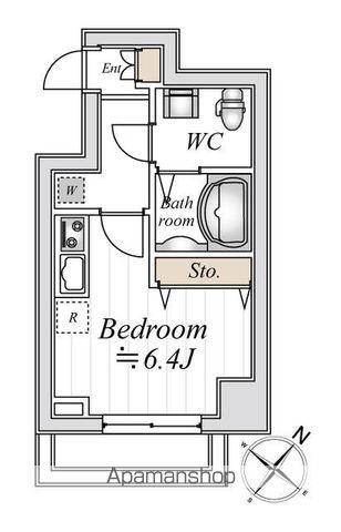 NSTAGE豊田(ワンルーム/5階)の間取り写真