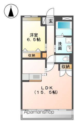 グランティアC(1LDK/1階)の間取り写真