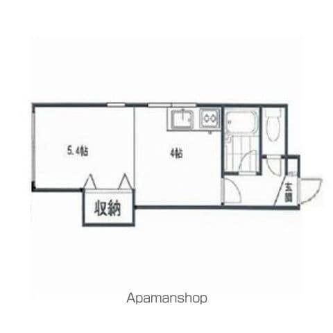 メゾン山田(1DK/2階)の間取り写真