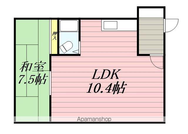 ハイツリバーサイド(1LDK/2階)の間取り写真