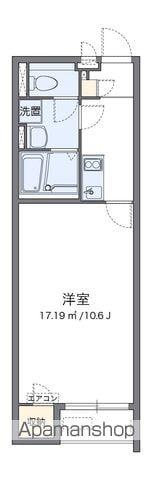 クレイノブロッケン(1K/1階)の間取り写真