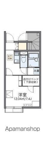 レオネクストホクトⅡ(1K/1階)の間取り写真