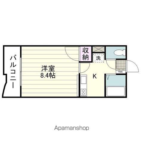 エンプロイうしおⅢ(1K/2階)の間取り写真