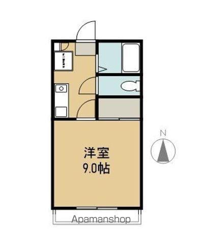 フォーバスⅢ(1K/2階)の間取り写真