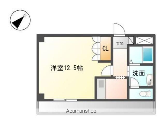 パシフィックヒルズはなみずき(1K/3階)の間取り写真