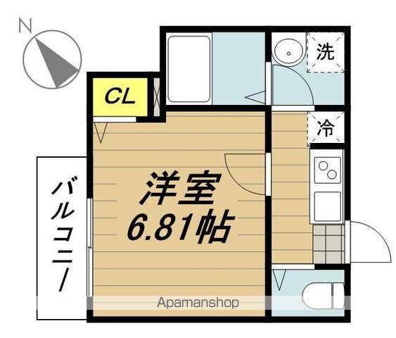 プレジール(1K/1階)の間取り写真