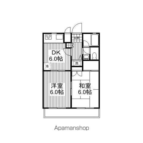 グリーンパレス(2DK/2階)の間取り写真