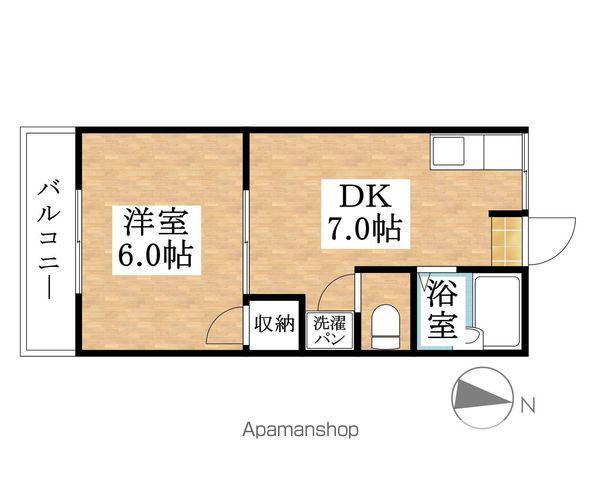 シティハイムセルティア(1DK/2階)の間取り写真