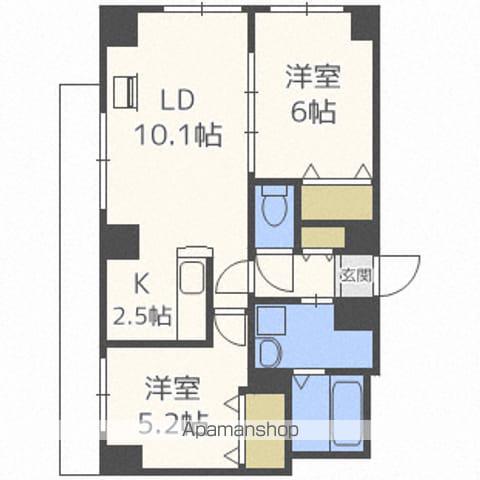 DOLCE山鼻(2LDK/4階)の間取り写真