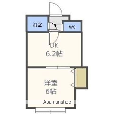 ジュネス札幌(1DK/1階)の間取り写真