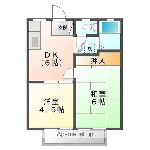 ファミール佐藤(2DK/2階)の間取り写真