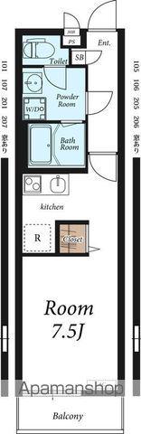リブリ・加倉(1K/1階)の間取り写真