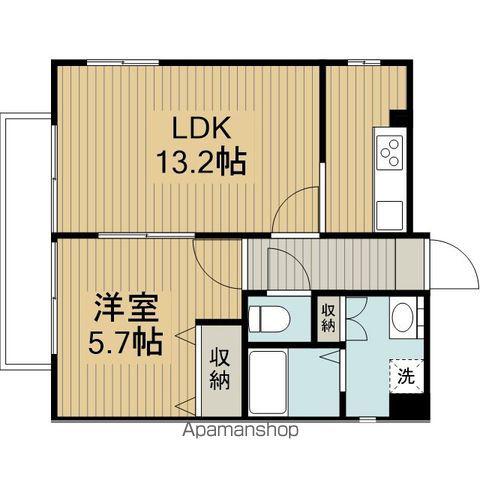 LAPIS AZUL(1LDK/2階)の間取り写真