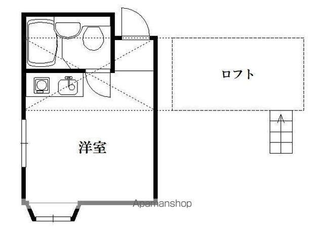 ロージェⅢ(ワンルーム/2階)の間取り写真