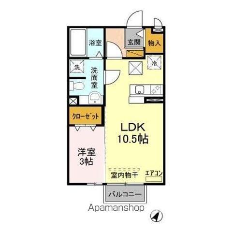 プレミール(1LDK/1階)の間取り写真