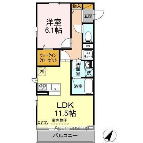 UTOPIA FOURLEAF A棟(1LDK/2階)の間取り写真