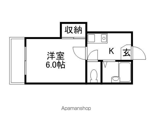 BRUNO浜(1K/2階)の間取り写真