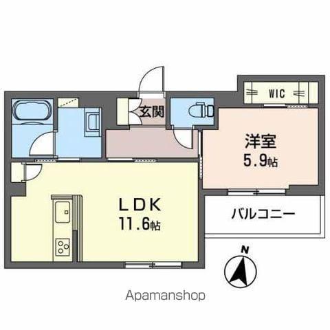 EGRET(1LDK/3階)の間取り写真