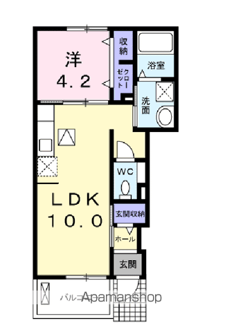 サン・イースト(1LDK/1階)の間取り写真