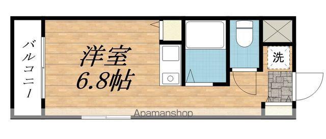 蕨パークプラザB棟(ワンルーム/3階)の間取り写真