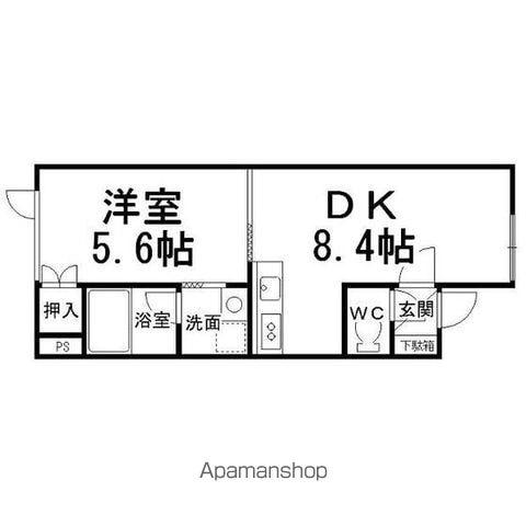 SOARER(1DK/1階)の間取り写真
