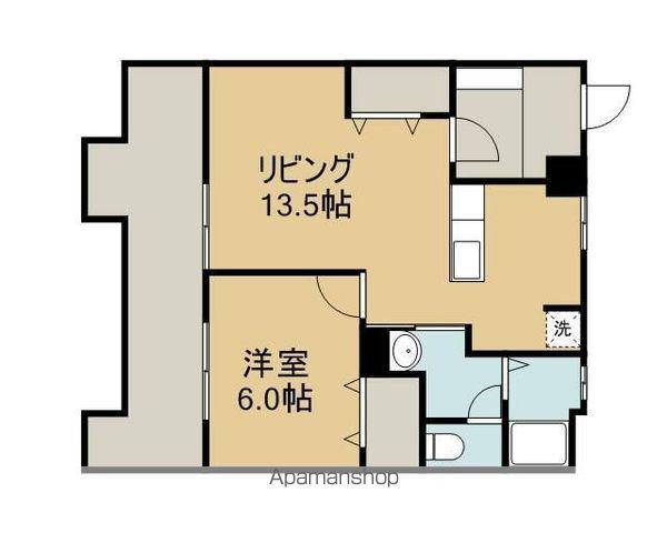 遠藤ビル(1LDK/4階)の間取り写真