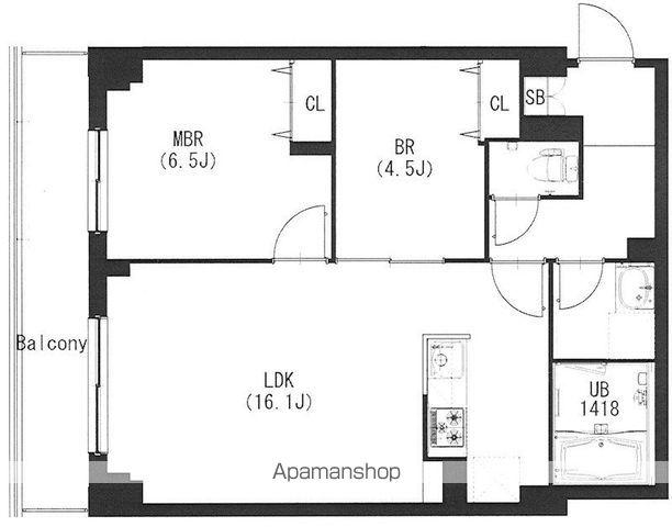 エスティメゾン都立大学(1SLDK/1階)の間取り写真